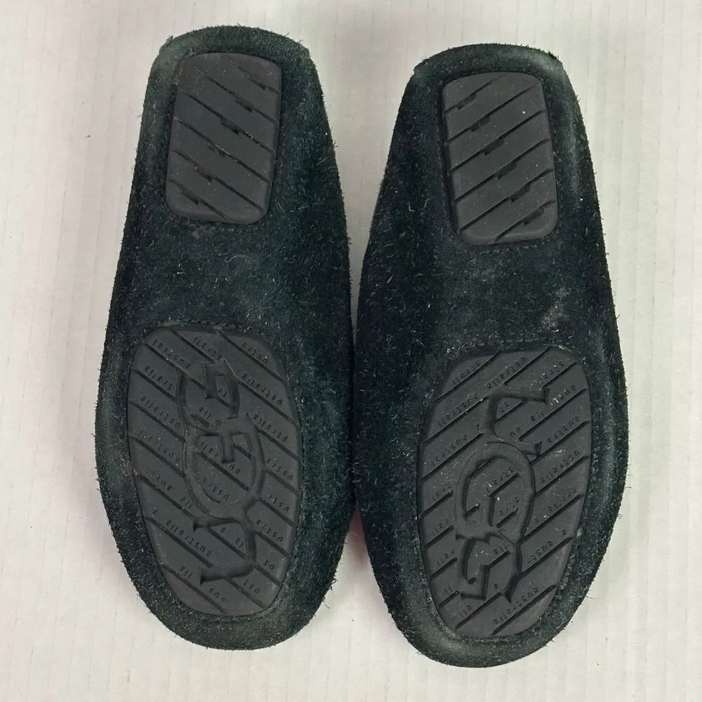 Ugg Black Moccasin Slipper Suede Kids size 12